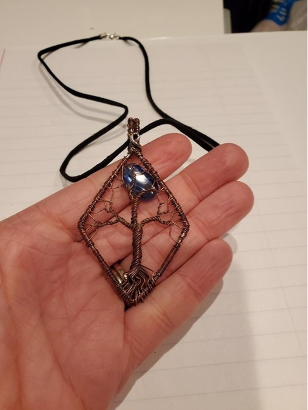 Hand wrapped tree of life necklace